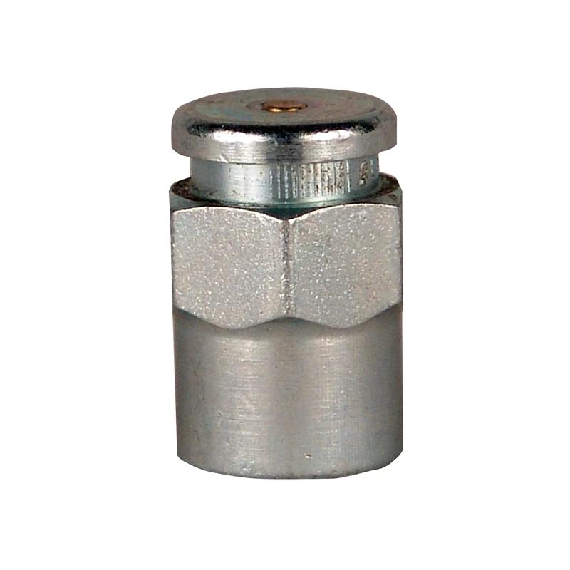 Alemite&reg; A1184 Button Head Fitting, 1/8 in PTF Thread, 3/4 in OAL, 11/32 in L Shank, Trivalent Zinc Plated