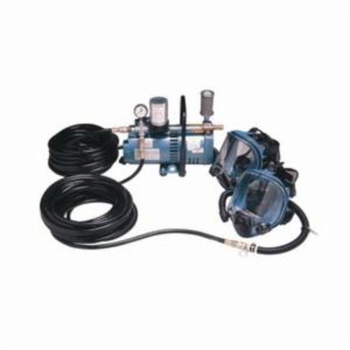 product Allegro® 9200-01 Low Pressure Oil Less Rotary Vane Full Mask Respirator System, 115/230 VAC, 1 People Served, 2 to 12 psi, Quick-Connect Connection, 50 ft L Hose