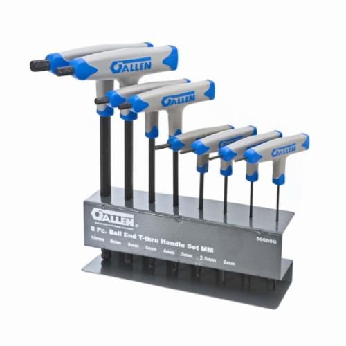 Eklind&reg; 20911 Classic Short Key Set, 9 Pieces, 5/64 to 1/4 in Hex, Torx&reg; Drive, Foldable Handle, ANSI B18.3, Black Oxide