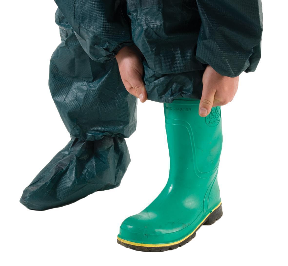 AlphaTec&reg; GR40-T-92-122-07 Coverall, 3XL, Green, Barrier Fabric