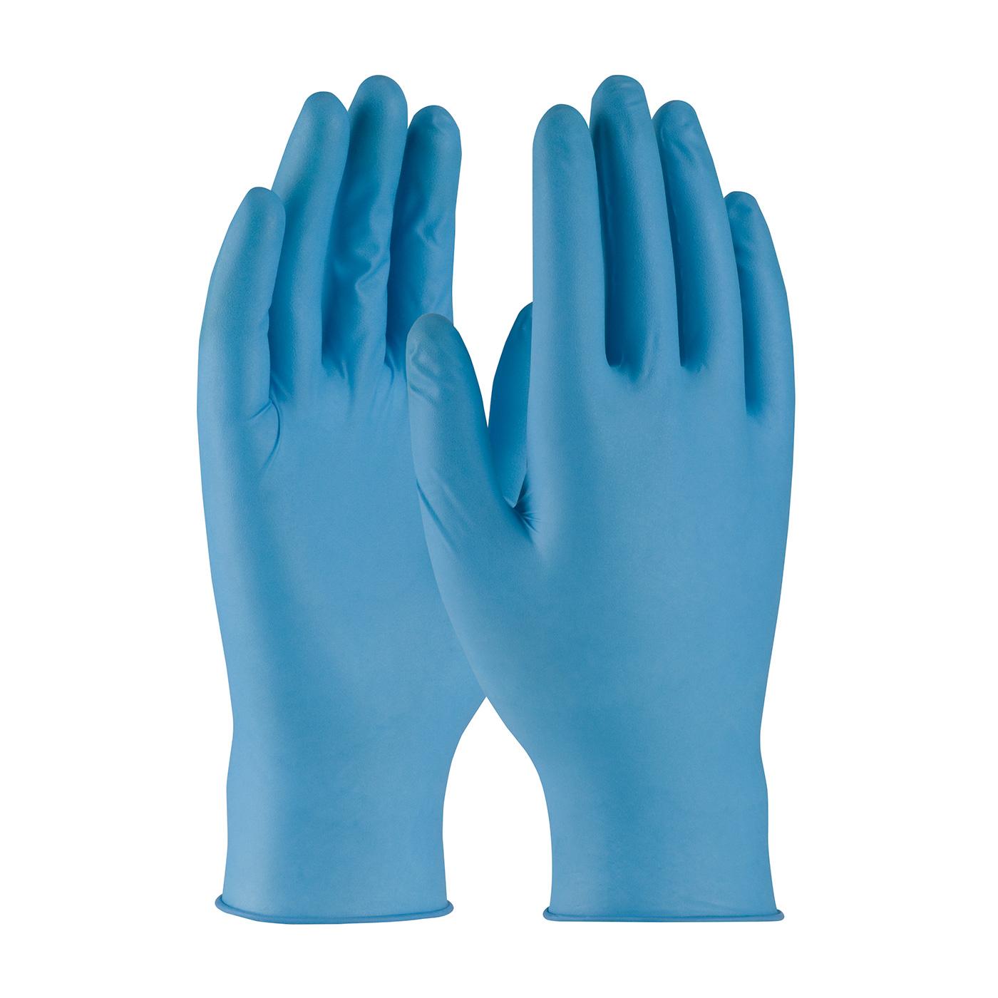 Ambi-dex&reg; 63-233PF/XL Industrial Grade Disposable Gloves With Textured Grip, XL, Nitrile, Blue, 9.4 in L, 3 mil THK