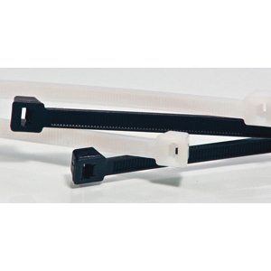 American Elite B7S9M Ball-Lok&reg; Cable Tie, 7.6 in L x 0.18 in W x 0.054 in THK, Nylon 6.6, Natural