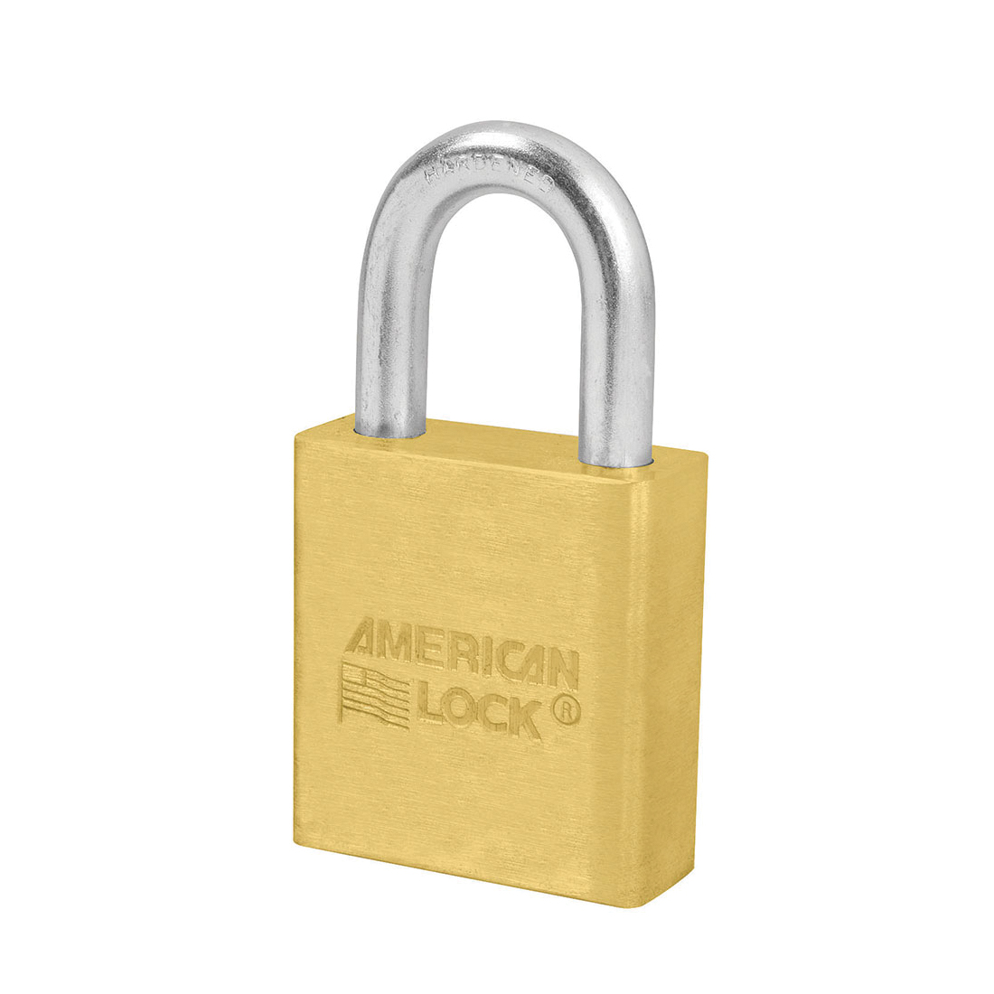 product Master Lock® 175LH Safety Padlock With 2-1/4 in Shackle, 5/16 in Shackle, Brass Body, Brass, 4-Digit Dialing Locking