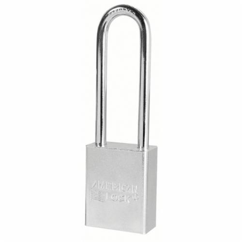 American Lock® 1106YLW-KD Safety Padlock, Different Key, Yellow, Aluminum Body, 1/4 in Dia x 1-1/2 in H Hardened Boron Alloy Steel Shackle