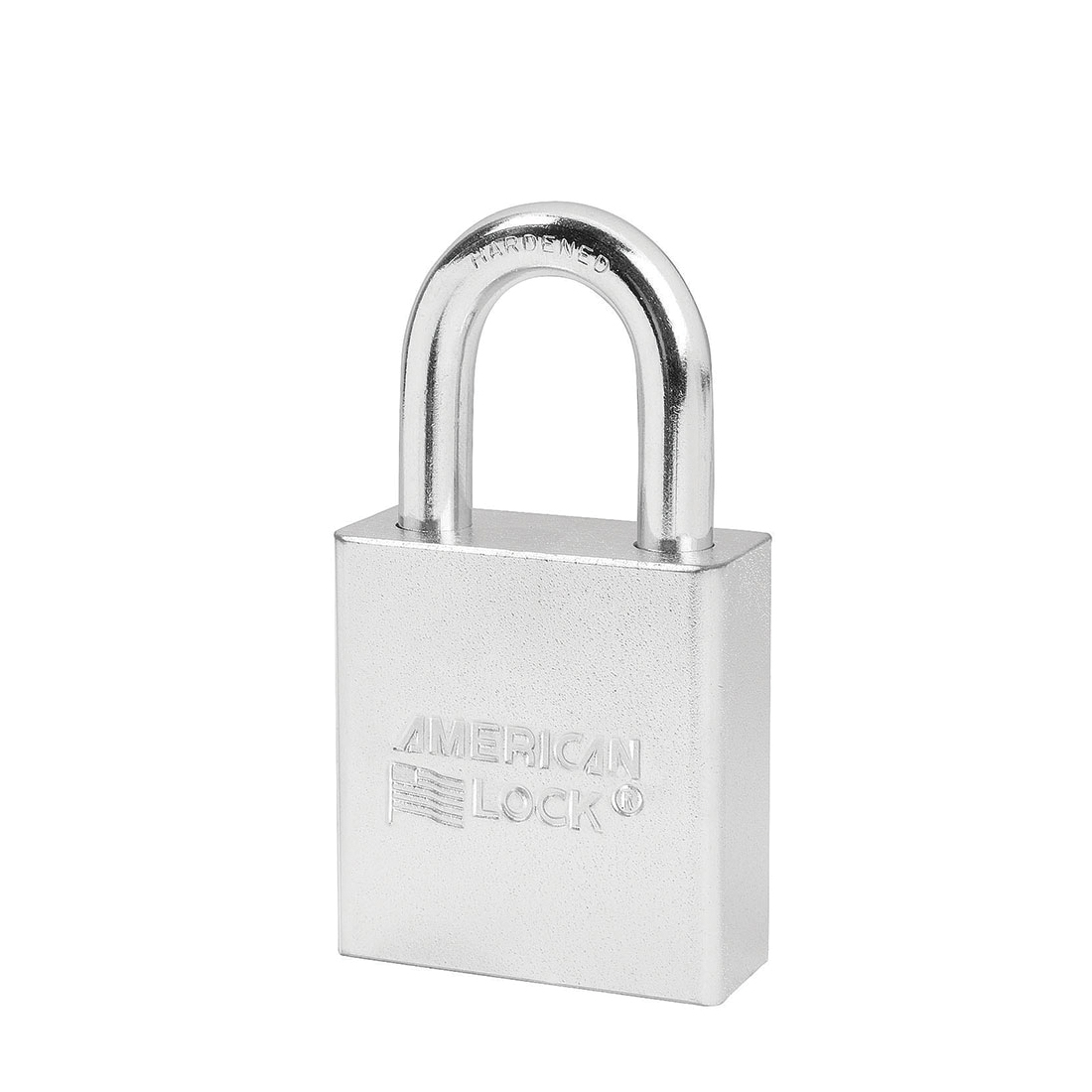 American Lock® A1106BLK Lockout Padlock, Different Key, Black, Aluminum Body, 1/4 in Dia x 1-1/2 in H x 3/4 in W Hardened Steel Shackle