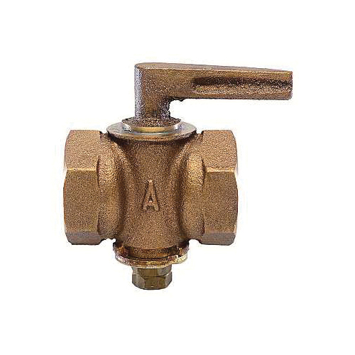 American Valve&reg; 540 88C Gas Cock With Check, 1/4 in Nominal, FNPT End Style, Bronze Body, Lever Handle Actuator, Import