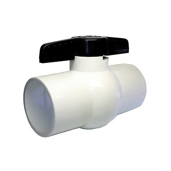 American Valve&reg; P200S 3/4" 1-Piece Molded-In-Place Ball Valve, 3/4 in Nominal, Socket End Style, PVC Body, EPDM Softgoods, Import