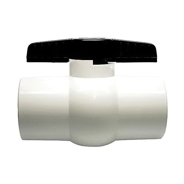 American Valve&reg; P200S 3/4" 1-Piece Molded-In-Place Ball Valve, 3/4 in Nominal, Socket End Style, PVC Body, EPDM Softgoods, Import