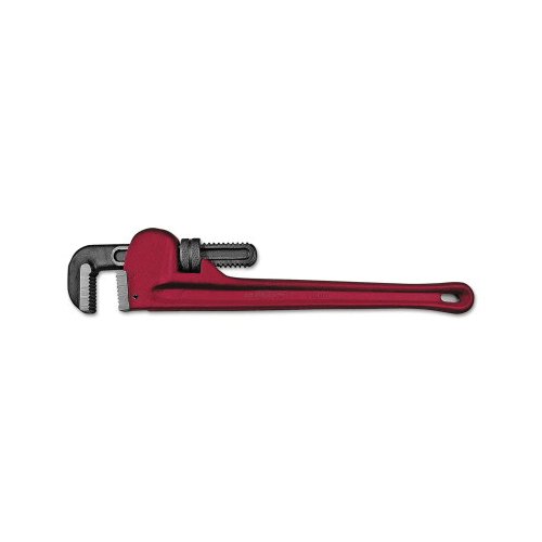 Anchor® 01-318 Adjustable Straight Pipe Wrench, 2-1/2 in Pipe, 18 in OAL, Machined Jaw, Malleable Alloy Handle, Nut Adjustment, Federal Specified, ANSI Specified, Enamel/Paint