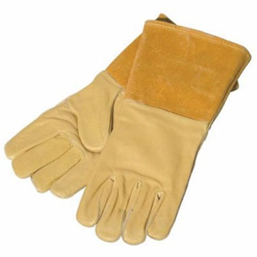 Tillman™ 24CXL Premium Grade TIG Welding Gloves, XL, Top Grain Kid Skin Back/Kevlar® Stitching/Split Cowhide Leather Cuff, Pearl, Unlined, Gauntlet Cuff, 12 in L