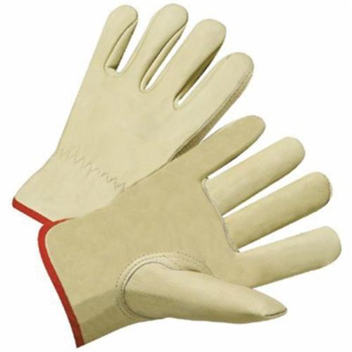 Anchor® 1005 1000 General Purpose Gloves, L, Cotton Canvas, White, Knit Wrist Cuff, Resists: Abrasion, Unlined Lining, Dotted/Clute Pattern/Straight Thumb