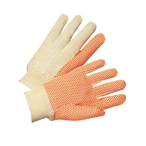 Anchor® 1060 1000 Series™ Heavy Weight General Purpose Gloves, Multi-Purpose, Clute Cut/Straight Thumb Style, L, Cotton/Fully Corded, White, Knit Wrist Cuff, Resists: Abrasion and Heat, Unlined Lining