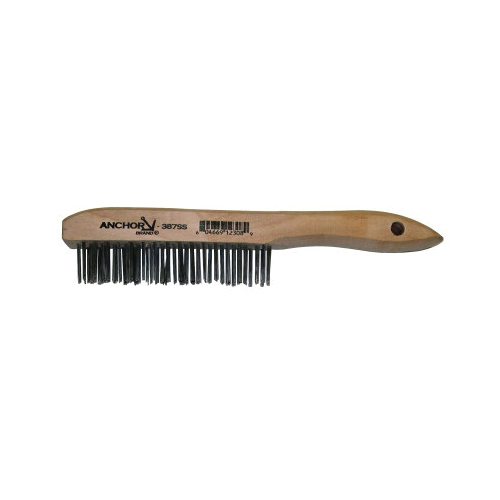 Anchor&reg; R3KC58 Cup Brush, 3 in Dia Brush, 5/8-11 Arbor Hole, 0.012 in Dia Filament/Wire, Knot, Carbon Steel Fill