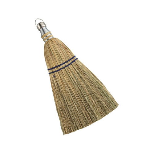 Magnolia Brush 463 Flagged Large Angle Broom, Plastic Bristle, Angled Sweep Face, 12 in W, 6-3/4 in L Trim, Metal Handle, 55 in OAL