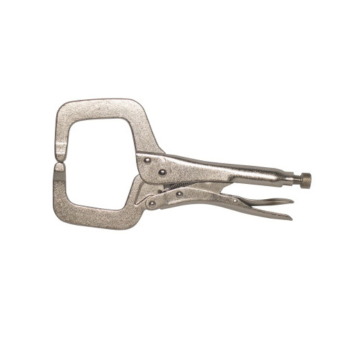 Irwin® Vise-Grip® The Original™ 25ZR 9R® Regular Locking Welding Clamp, Nickel Plated, 1-5/8 in D Throat, 2-3/4 in Jaw Opening, 9 in L Jaw, Heat Treated Alloy Steel