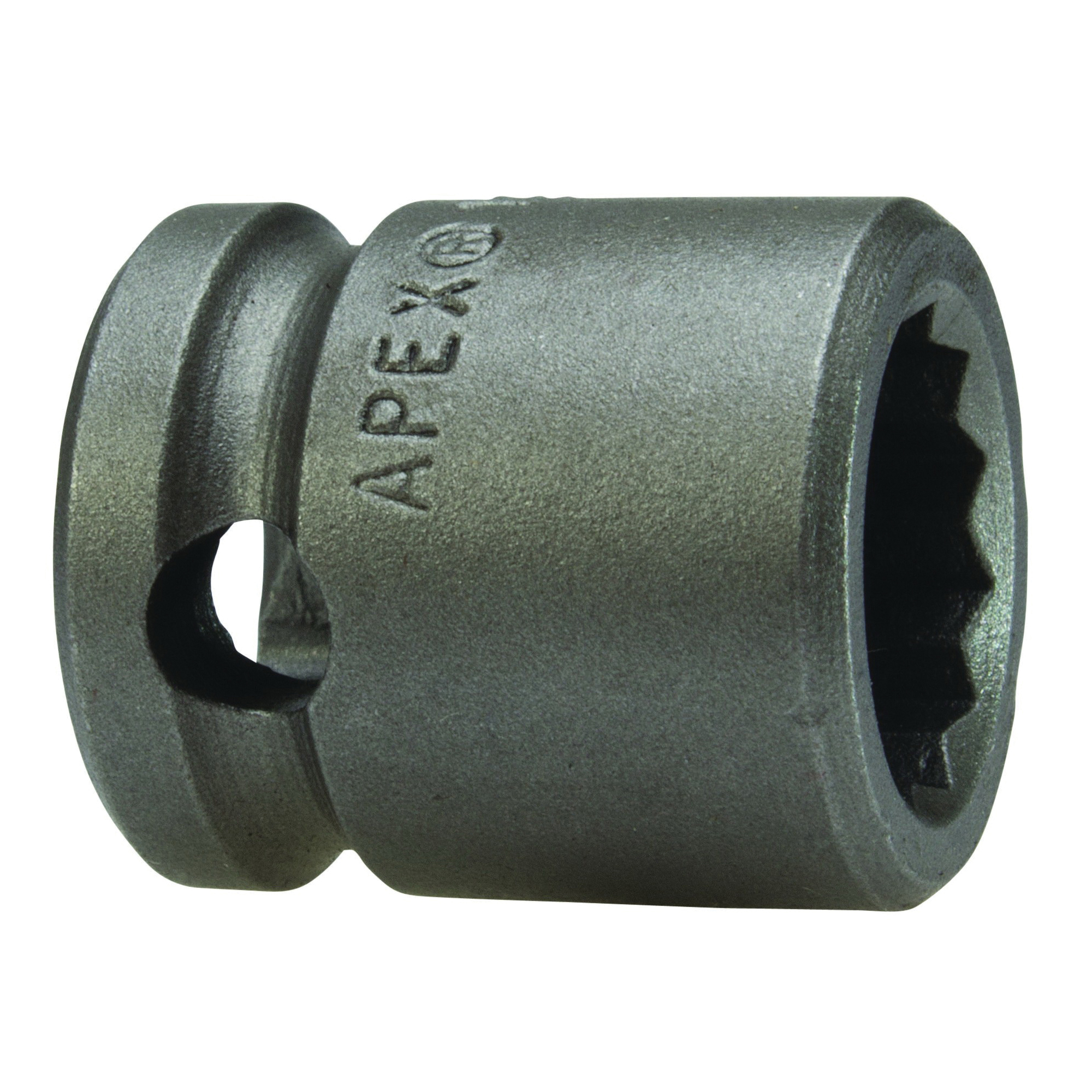 Apex&reg; 10MM03 Short Length Socket, 3/8 in Square Drive, 10 mm Hex Socket, 6 Points