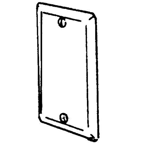 Appleton® ETP™ 8371N Raised Square Box Cover, 4 in L x 4 in W x 1/2 in D, Duplex Receptacle Cover, Steel
