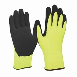 Armor Guys 04-011-M Extraflex 04-011 General Purpose Gloves, HCT&trade; Microfoam Latex Palm, Black/Hi-Viz Green, Knit Wrist Cuff, Resists: Abrasion, Cut, Puncture and Tear, Nylon/Poly Acrylic Fleece Lining