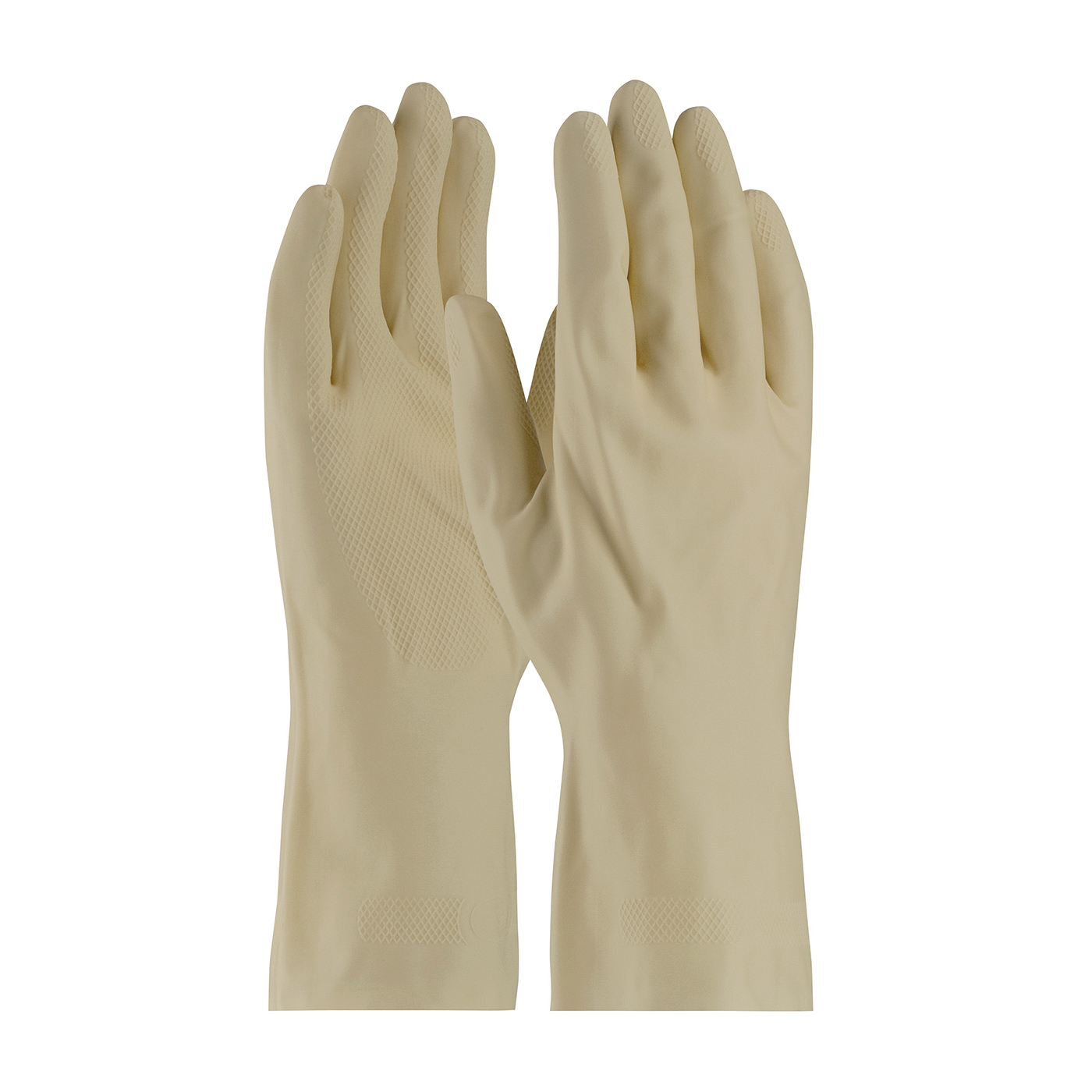 product Assurance&reg; 47-L171B/L Chemical-Resistant Gloves, L, Natural Rubber Latex, Blue, Unlined Lining, 11.8 in L, Resists: Abrasion, Cut, Puncture and Tear, Unsupported Support, Straight Cuff, 18 mil THK