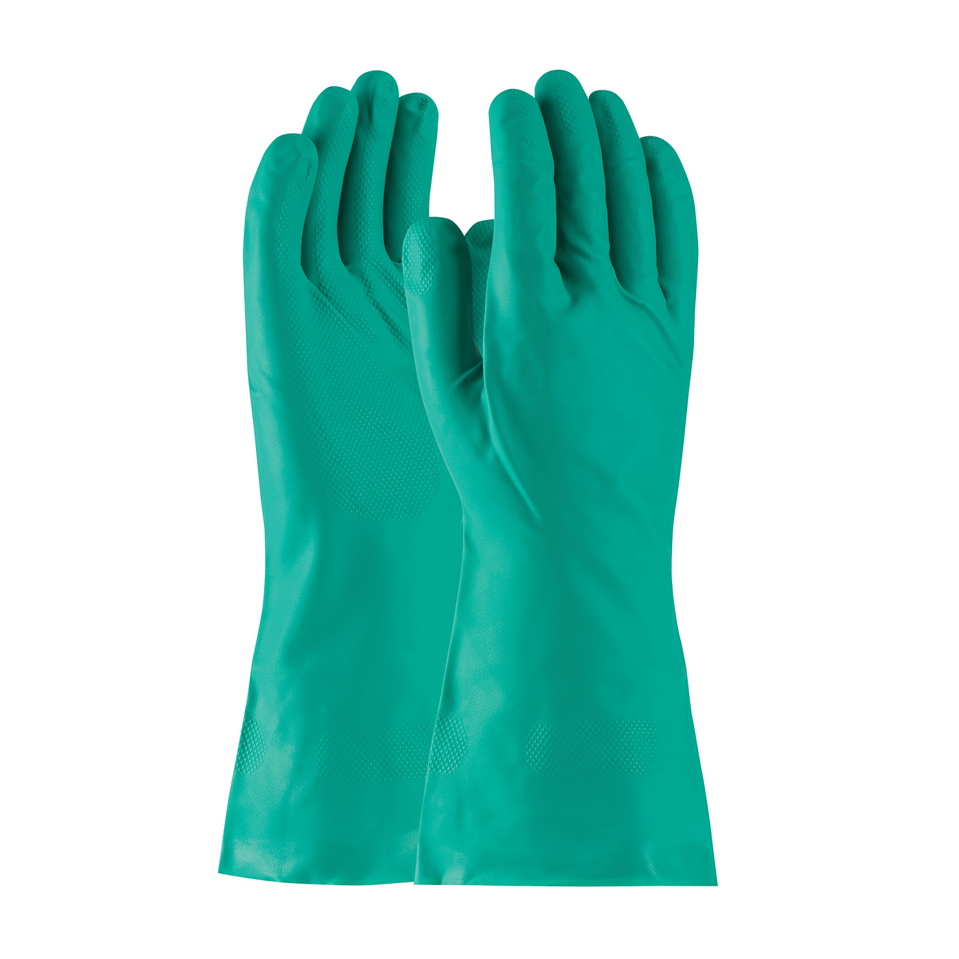 Assurance&reg; 50-N110G/XL Lightweight Chemical-Resistant Gloves, XL, Ambidextrous Hand, Nitrile, Green, Unlined Lining, 13 in L, Resists: Abrasion, Chemical and Puncture, Unsupported Support, Straight Cuff, 11 mil THK