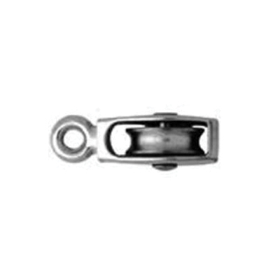 BARON 0174-1-1/4 1-Wheel Solid Eye Pulley, 1-1/4 in, Iron, Electro-Plated Zinc