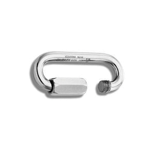 BARON 7351-1/4 Wide Jaw Connecting Quick-Link, 1/4 in Trade, 770 lb Load, Steel, Zinc Plated