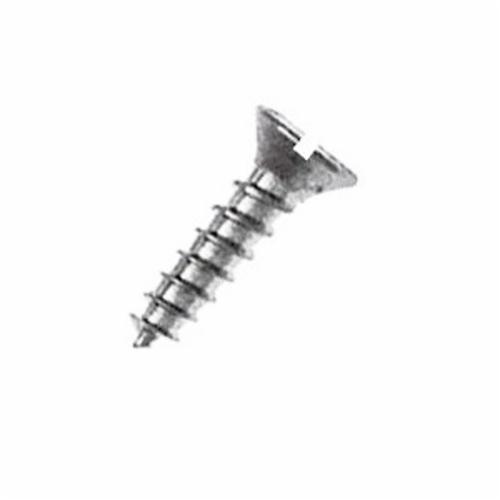 BBI 00500-0210-401 500 Wood Screw, #2, 5/8 in OAL, Flat Head, Carbon Steel, Slotted Drive, Zinc Blue