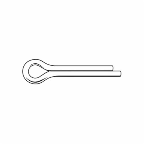 BBI 00800-1712-401 Extended Prong Square Cut Cotter Pin, 1/16 in Dia x 3/4 in L, Steel, Zinc Blue