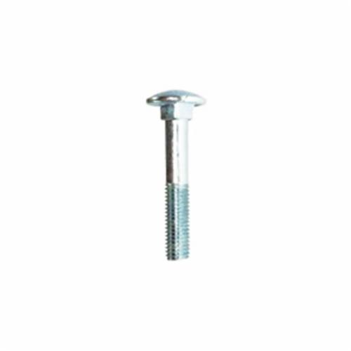 BBI 00100-2312-401 100 Fully Threaded Carriage Bolt, 3/16-24, 3/4 in L Under Head, Low Carbon Steel, A Grade, Zinc Blue
