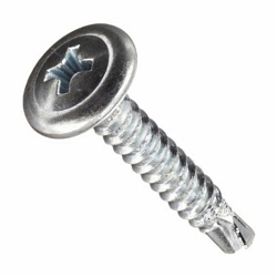 BBI 00726-0610-401 726 Self-Drilling Screw, #6-20, 5/8 in OAL, Pan Head, Phillips&reg; Drive, Low Carbon Steel, Zinc Blue, SAE J78 Grade