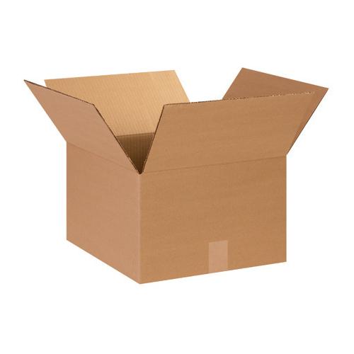 BOX Partners 14149 Corrugated Boxes, 14 in OAL x 14 in OAW x 9 in OAD, Kraft