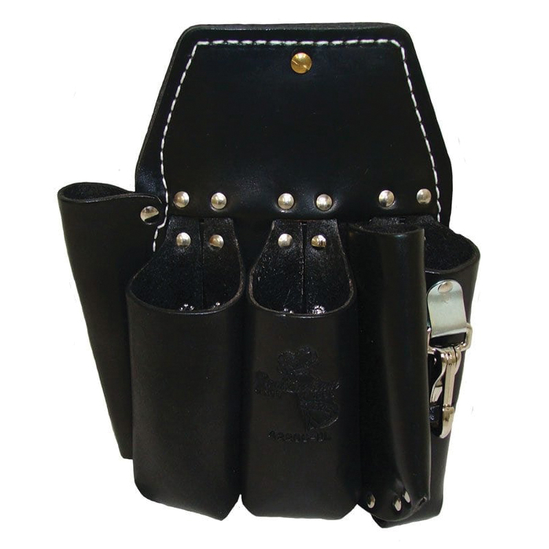 BUCK 42266-BL 5-Pocket Double Back Holster, Leather, Black