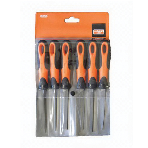 Bahco&reg; 1-473-06-2-2 Engineering File Set, 3 Pieces, Smooth Cut
