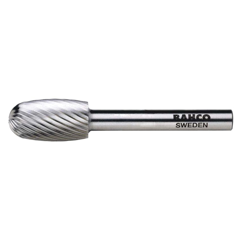 Bahco&reg; BAHHSGD0606M Rotary Burr, Ball Head, 1/4 in Dia Head, 1/4 in L of Cut