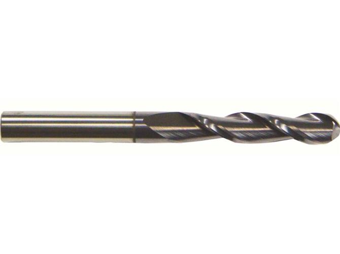 Bassett B00250 MSE-2B End Mill, 1 in Dia Cutter, 1.5 in Length of Cut, (2) Flutes, 1 in Dia Shank, 4 in OAL, TiAlN Coated
