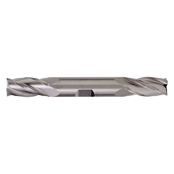 Bassett B52458 MDE-4 Center Cutting Double End General Purpose Regular Length Square End End Mill, 3/8 in Dia Cutter, 3/4 in Length of Cut, 4 Flutes, 3/8 in Dia Shank, 3-1/2 in OAL, Bright
