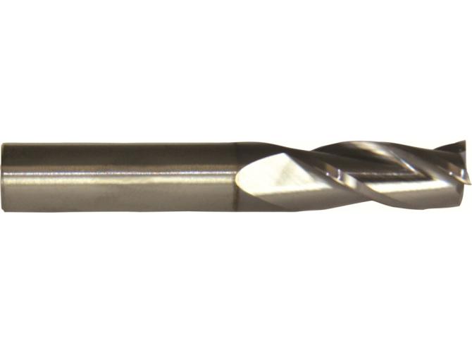 Bassett B11972 MSE-3-TC End Mill, 0.312 in Dia Cutter, 0.875 in Length of Cut, (3) Flutes, 0.3125 in Dia Shank, 2.5 in OAL, TiCN