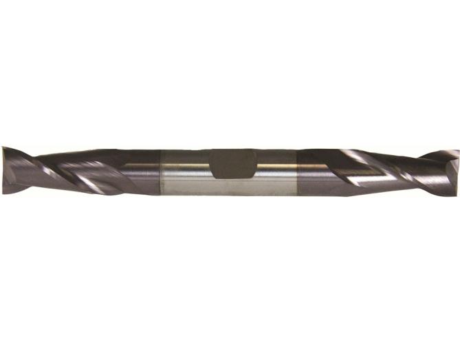 Bassett B00208 MDE-2 End Mill, 0.094 in Dia Cutter, 0.188 in Length of Cut, (2) Flutes, 0.125 in Dia Shank, 1.5 in OAL, TiAlN Coated