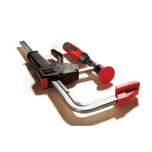 Bessey&reg; PG12 Heavy Duty One Hand Clamp, 12 in Clamping, 4 in D Throat, 12 in Spreading, Ergonomic Grip Handle, Steel Bar