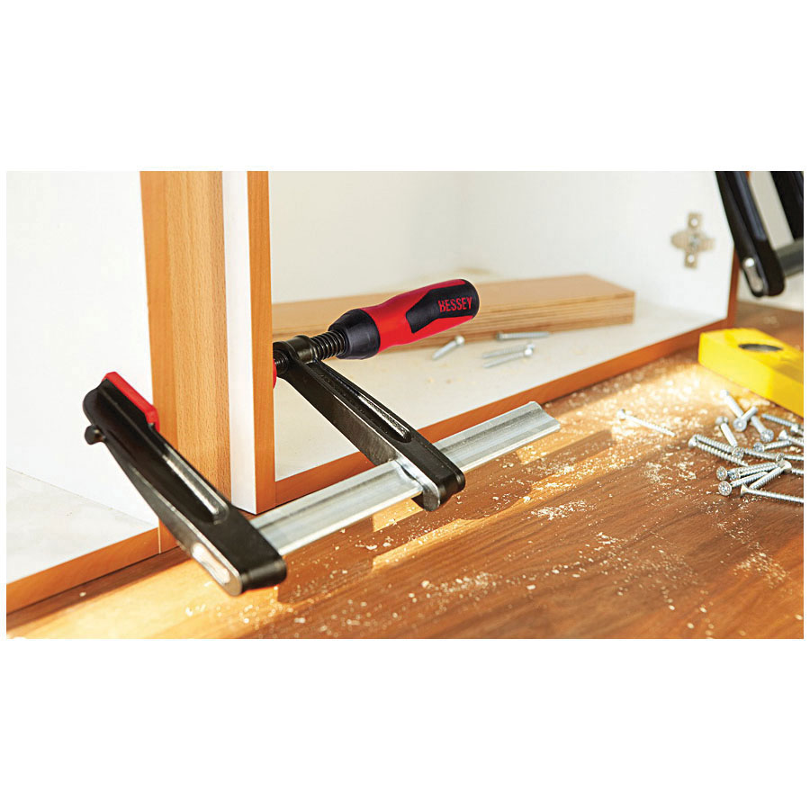 Bessey&reg; TGJ2.524+2K Light Duty F-Style Bar Clamp, 2-1/2 in D Throat, 24 in Clamping, Replaceable Swivel