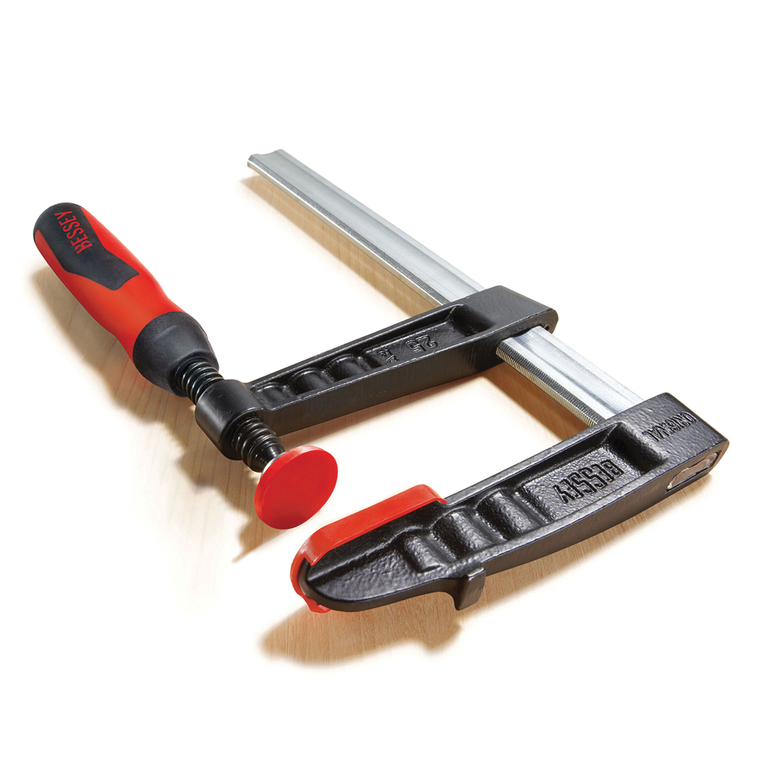 Bessey&reg; TGJ2.524+2K Light Duty F-Style Bar Clamp, 2-1/2 in D Throat, 24 in Clamping, Replaceable Swivel