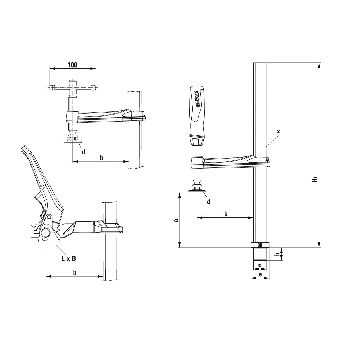 Bessey® TW28-30-12H