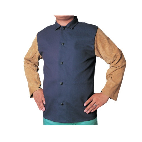 Steiner® Weldlite™ 1032-L Flame Retardant Cape Sleeves, L, Green, Cotton, Snap Front/Cuff Closure