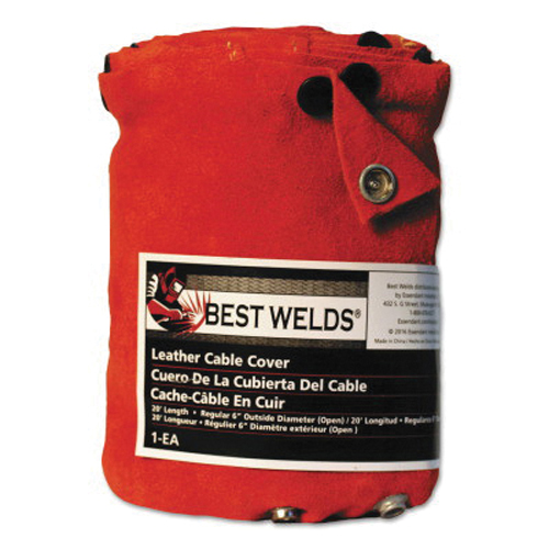 Best Welds® 2038CC Small Cable Cover, 3 in OD Dia, 20 ft L, Snap Closure, Leather