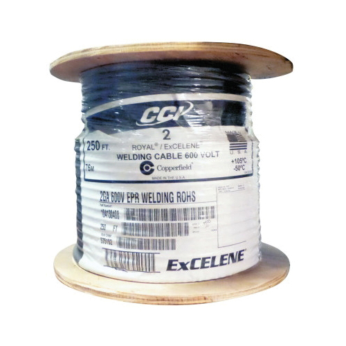 Best Welds&reg; 20X50 Welding Cable, 600 V AC, 2/0 AWG Stranded Copper Conductor, 50 ft L