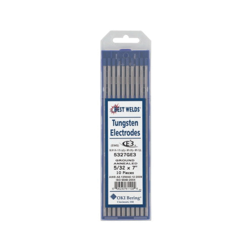 Best Welds® 3327GL2 Tungsten Electrode, 3/32 in Dia x 7 in L, Solid Form