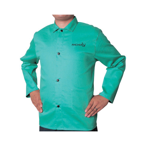 Best Welds&reg; Q2L Cape Sleeve, L, Golden Brown, Split Cowhide Leather, Snap Closure
