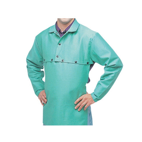 Best Welds&reg; CA350 Extended Sleeve, Universal, Visual Green, Cotton Sateen, Snap Closure