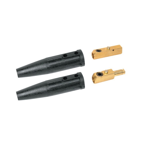 JACKSON SAFETY® 14733 Cable Connector, 1/0 to 2/0 AWG Cable, Male/Female Style, Model Compatibility: QNB-2-BP Quick-Trik Camlock and Locking Bar, Black