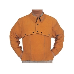Best Welds&reg; Q2XL Cape Sleeve, XL, Golden Brown, Split Cowhide Leather, Snap Closure